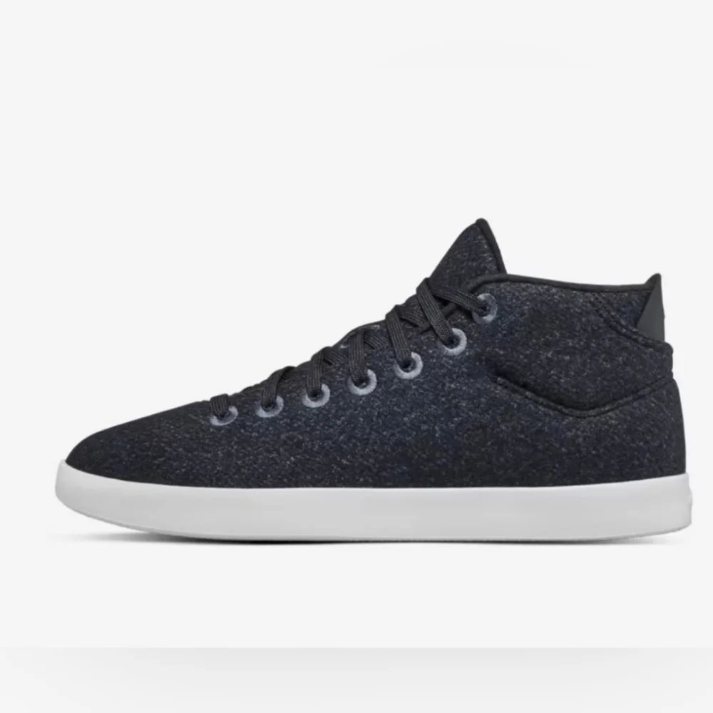Allbirds Mens Wool Piper Mid Black Fashion Sneaker Size 9